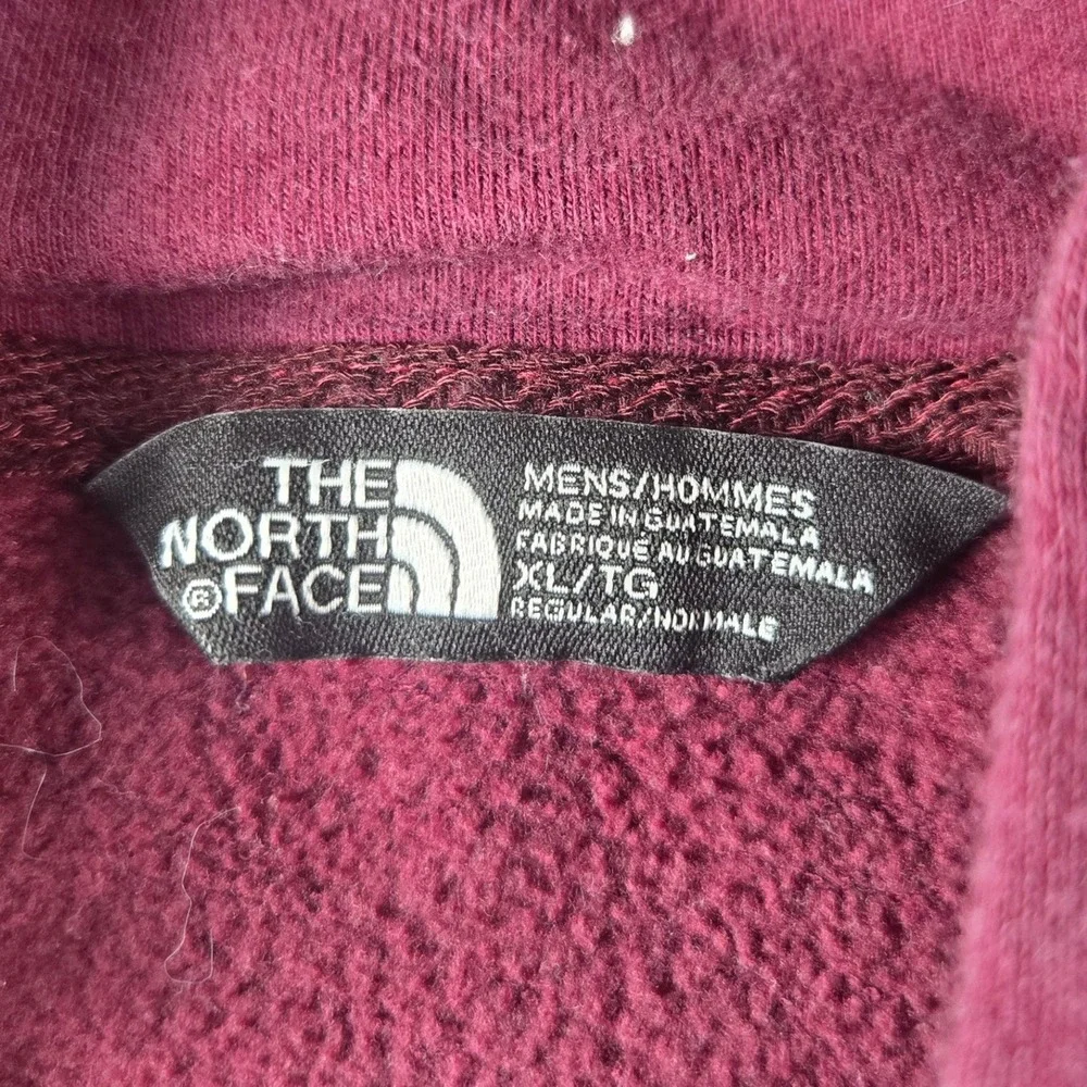 The North Face Hoodie Men's XL Maroon Burgundy‎ Graphic Pullover Sweatshirt